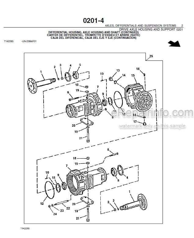 Photo 1 - John Deere 310G 310SG 315SG Parts Catalog Backhoe Loader PC2755