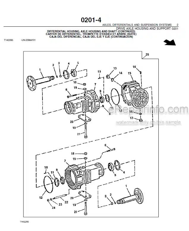 Photo 11 - John Deere 310G 310SG 315SG Parts Catalog Backhoe Loader PC2755