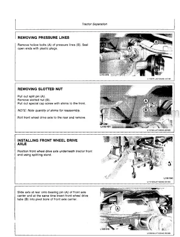 Photo 6 - John Deere 3640 Technical Manual Tractor TM4419