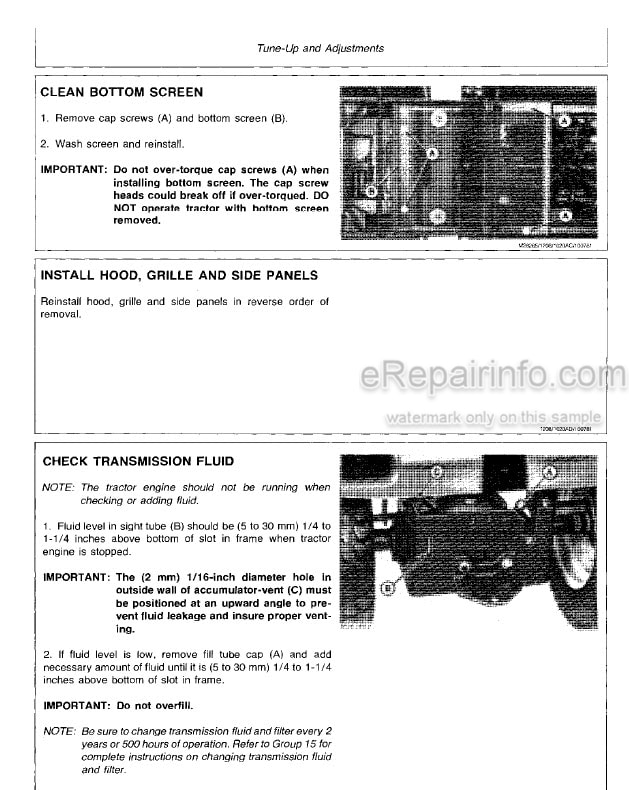 Photo 6 - John Deere 355D Technical Repair Manual Lawn And Garden Tractor TM1771