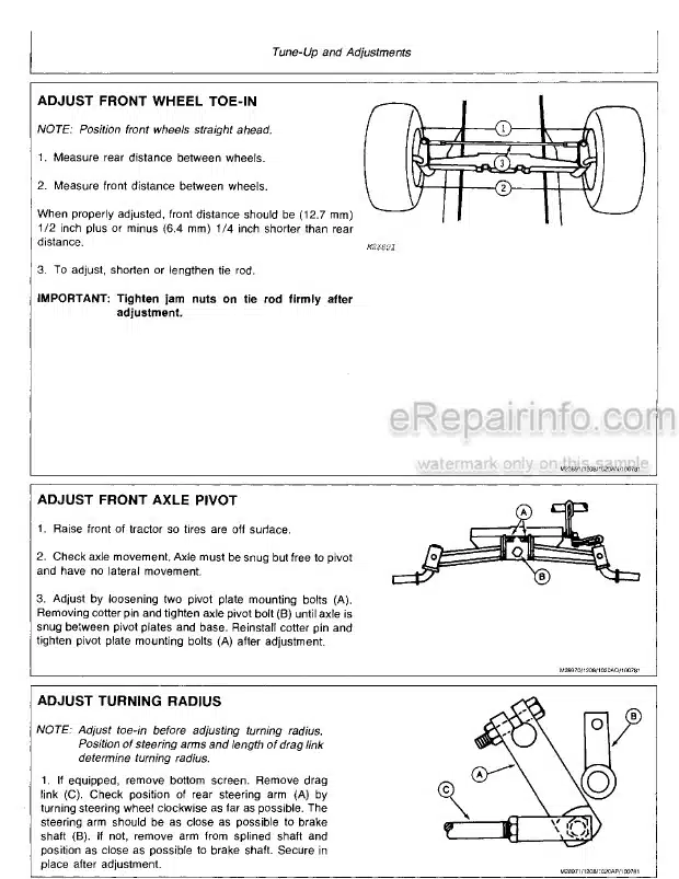 Photo 5 - John Deere 317 Technical Repair Manual Hydrostatic Tractor TM1208
