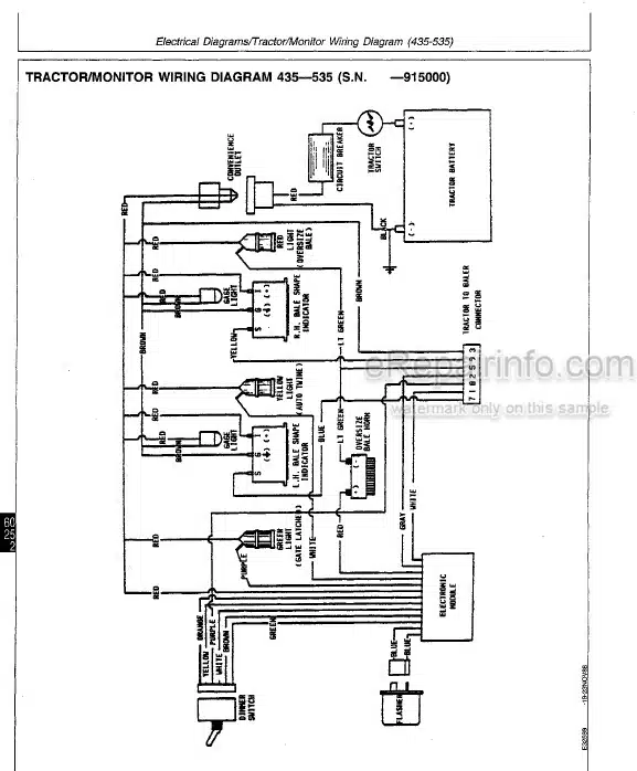 Photo 4 - John Deere 335 375 385 435 535 Technical Manual Round Baler TM1472