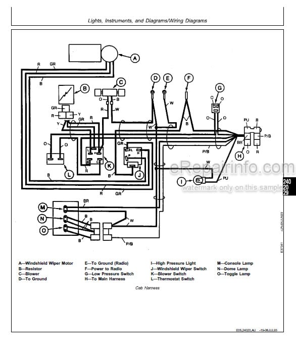 Photo 4 - John Deere 3430 3830 Technical Repair Manual Self Propelled Windrower TM1314