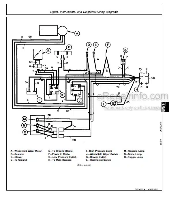 Photo 4 - John Deere 3430 3830 Technical Repair Manual Self Propelled Windrower TM1314