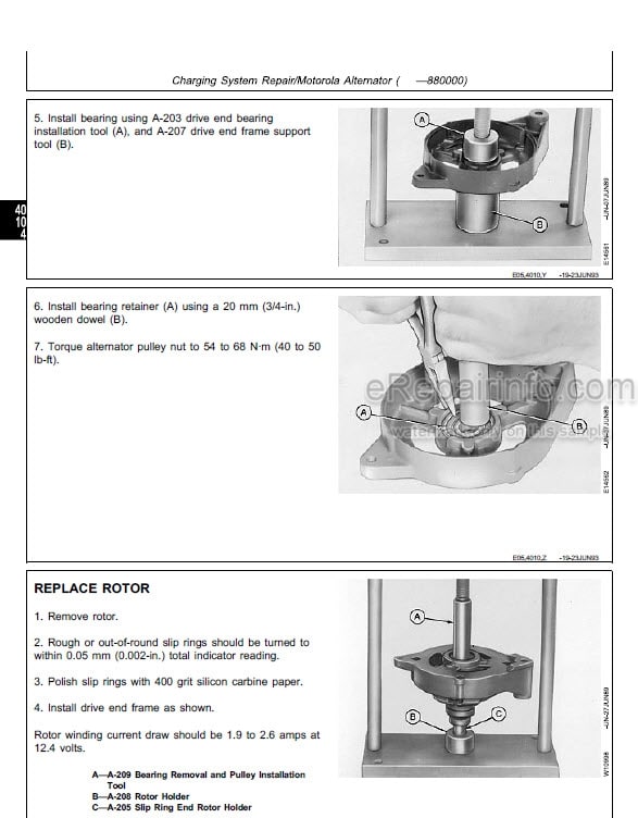 Photo 11 - John Deere 3430 3830 Technical Repair Manual Self Propelled Windrower TM1314