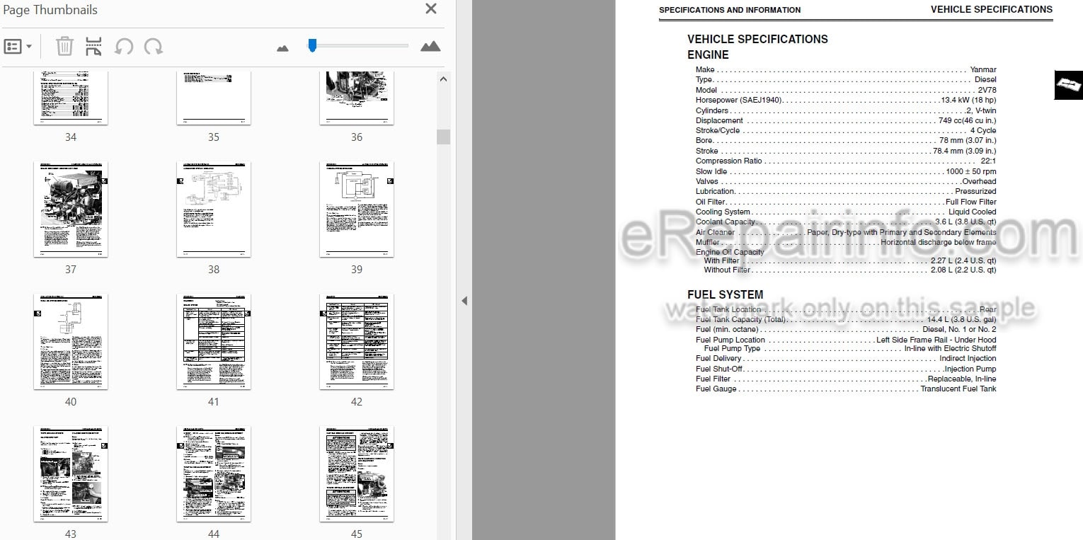 Photo 3 - John Deere 355D Technical Repair Manual Lawn And Garden Tractor TM1771