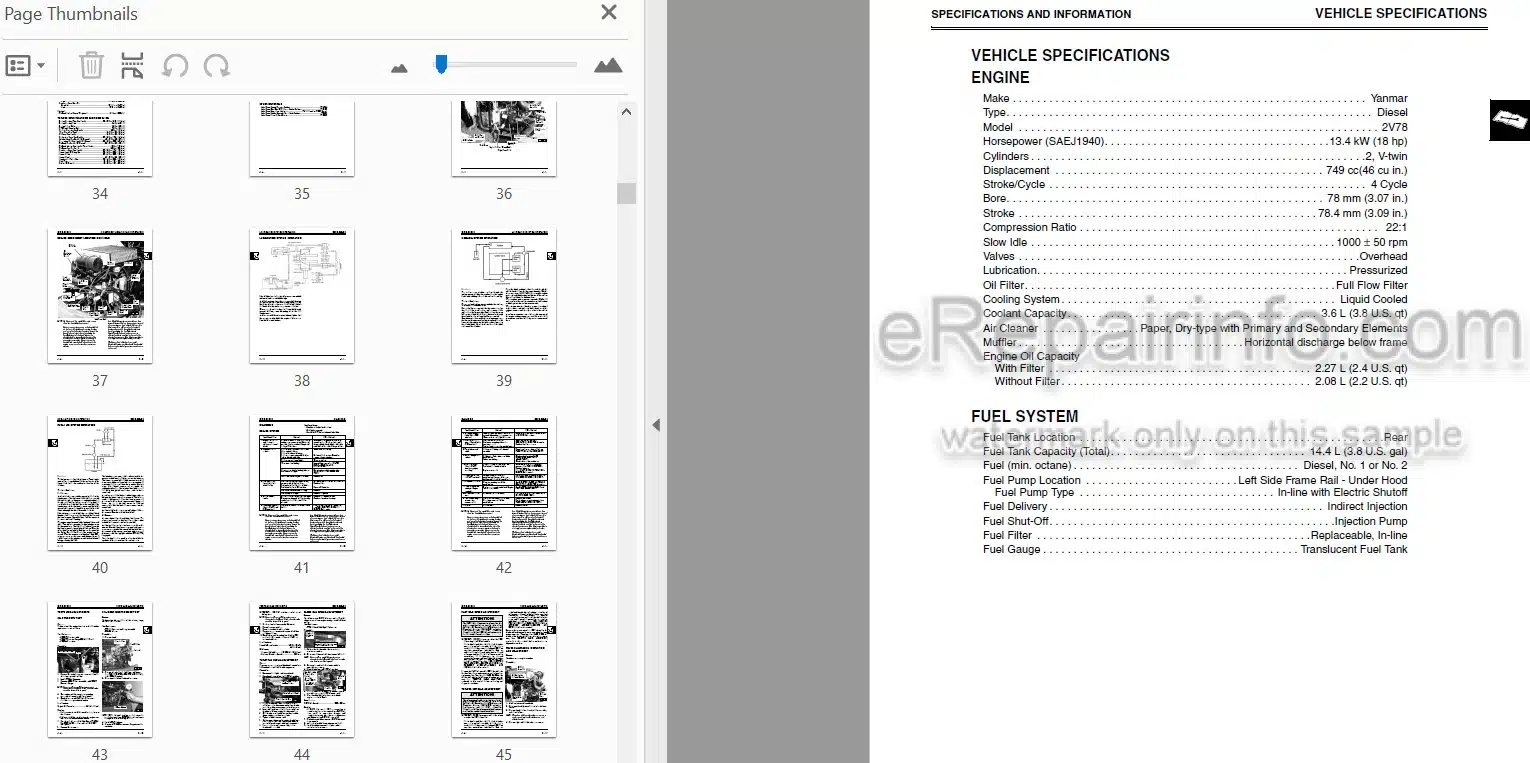 Photo 3 - John Deere 355D Technical Repair Manual Lawn And Garden Tractor TM1771