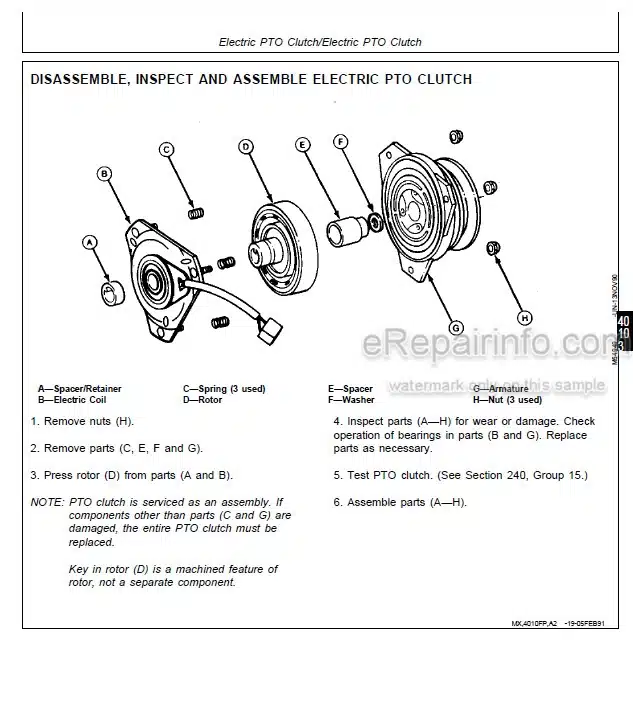 Photo 4 - John Deere 38 48 54 Inch Technical Repair Manual Commercial Walk Behind Mower TM1488