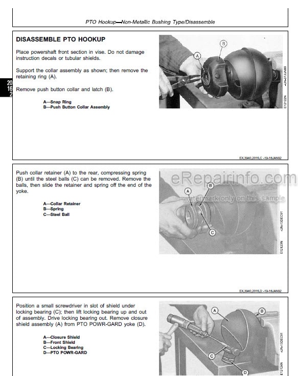 Photo 7 - John Deere JD444 Technical Repair Manual Loader TM1162