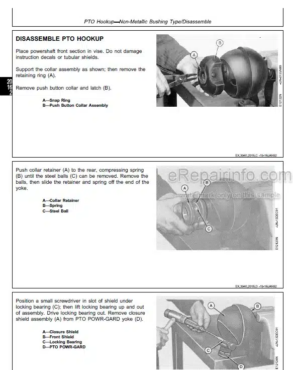 Photo 7 - John Deere 3940 3950 3960 3970 Technical Repair Manual Forage Harvester TM1203