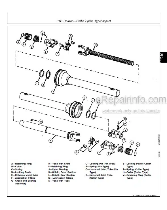 Photo 5 - John Deere 3940 3950 3960 3970 Technical Repair Manual Forage Harvester TM1203