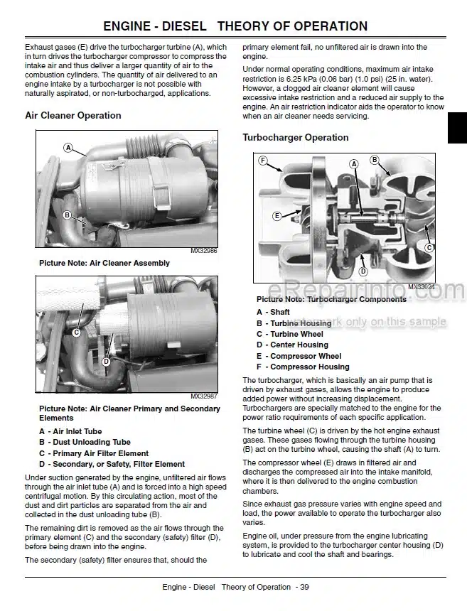 Photo 2 - John Deere 4000 20 Series Technical Manual Tractor With Cab TM2370