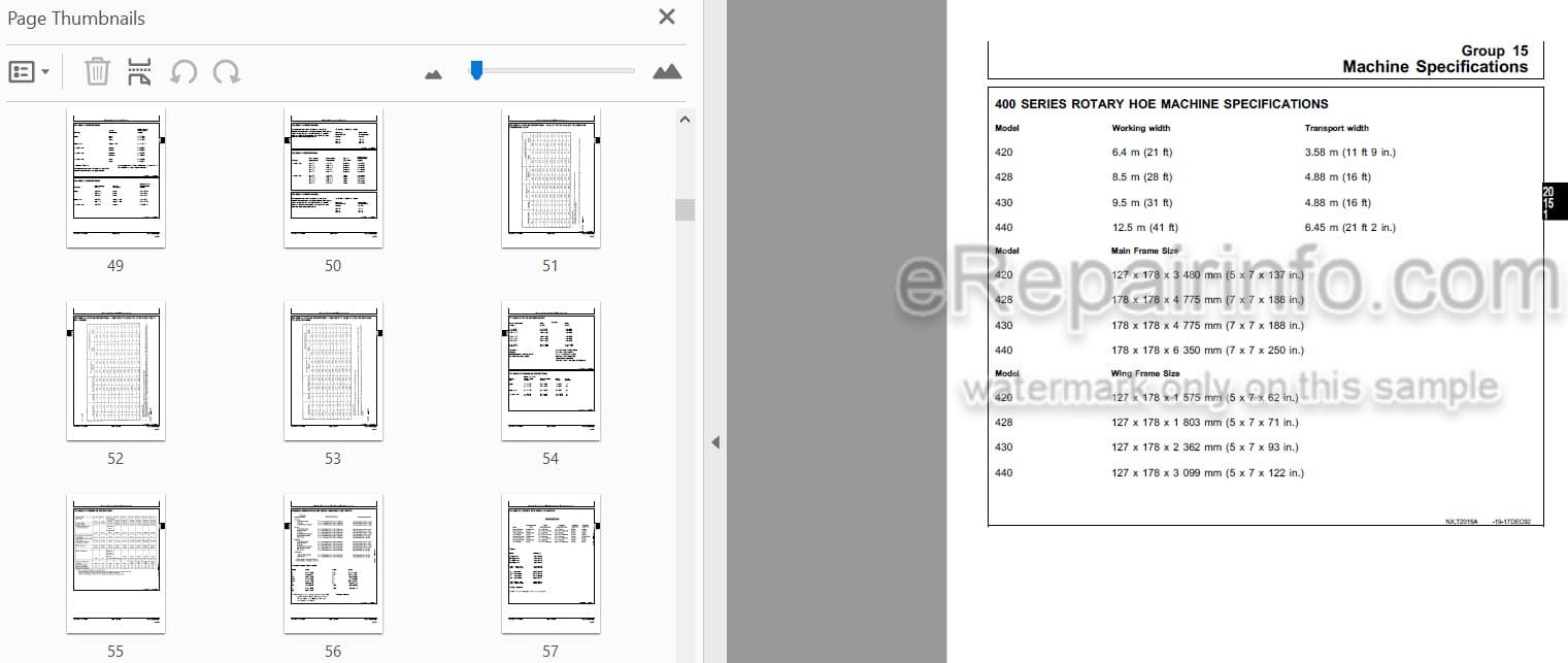 Photo 3 - John Deere 400 Series To 680 Technical Repair Manual Tillage Equipment TM1495