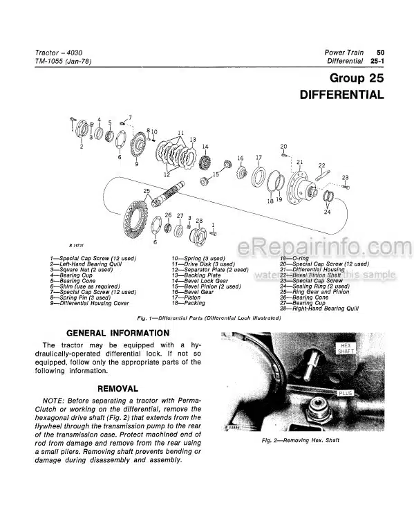Photo 5 - John Deere 4030 Technical Manual Tractor TM1055