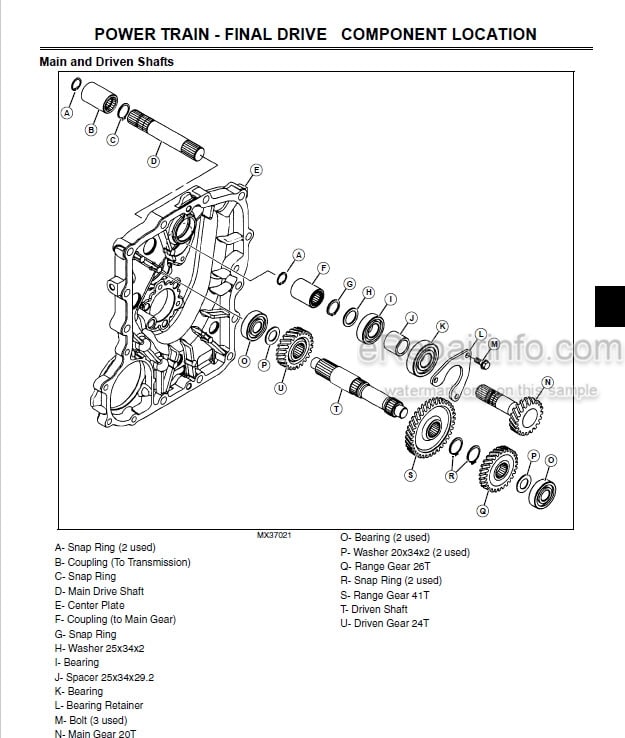 Photo 5 - John Deere 4105 Technical Repair Manual Compact Utility Tractor TM102419