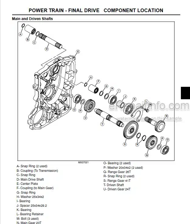Photo 5 - John Deere 4105 Technical Repair Manual Compact Utility Tractor TM102419