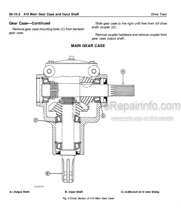 Photo 5 - John Deere 410 510 Technical Manual Round Baler TM1194