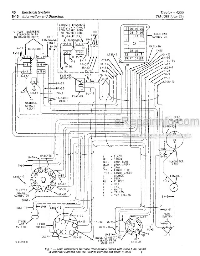 Photo 3 - John Deere 4230 Technical Repair Manual Tractor TM1056