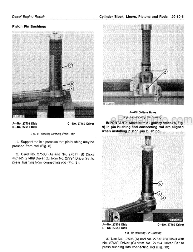 Photo 3 - John Deere 4400 4420 Repair Technical Manual Combine TM1237