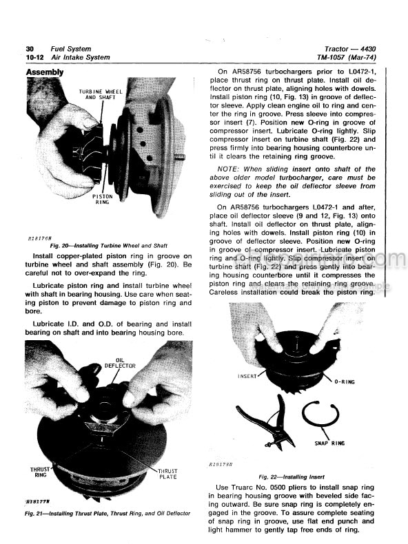 Photo 6 - John Deere 4440 Technical Repair Manual Tractor TM1182