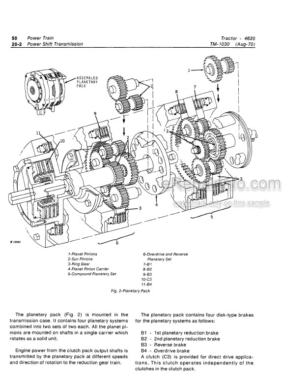 Photo 5 - John Deere 4620 Technical Repair Manual Tractor TM1030
