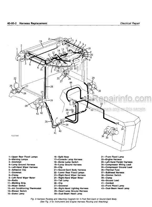 Photo 5 - John Deere 4640 4840 Technical Repair Manual Tractor TM1183
