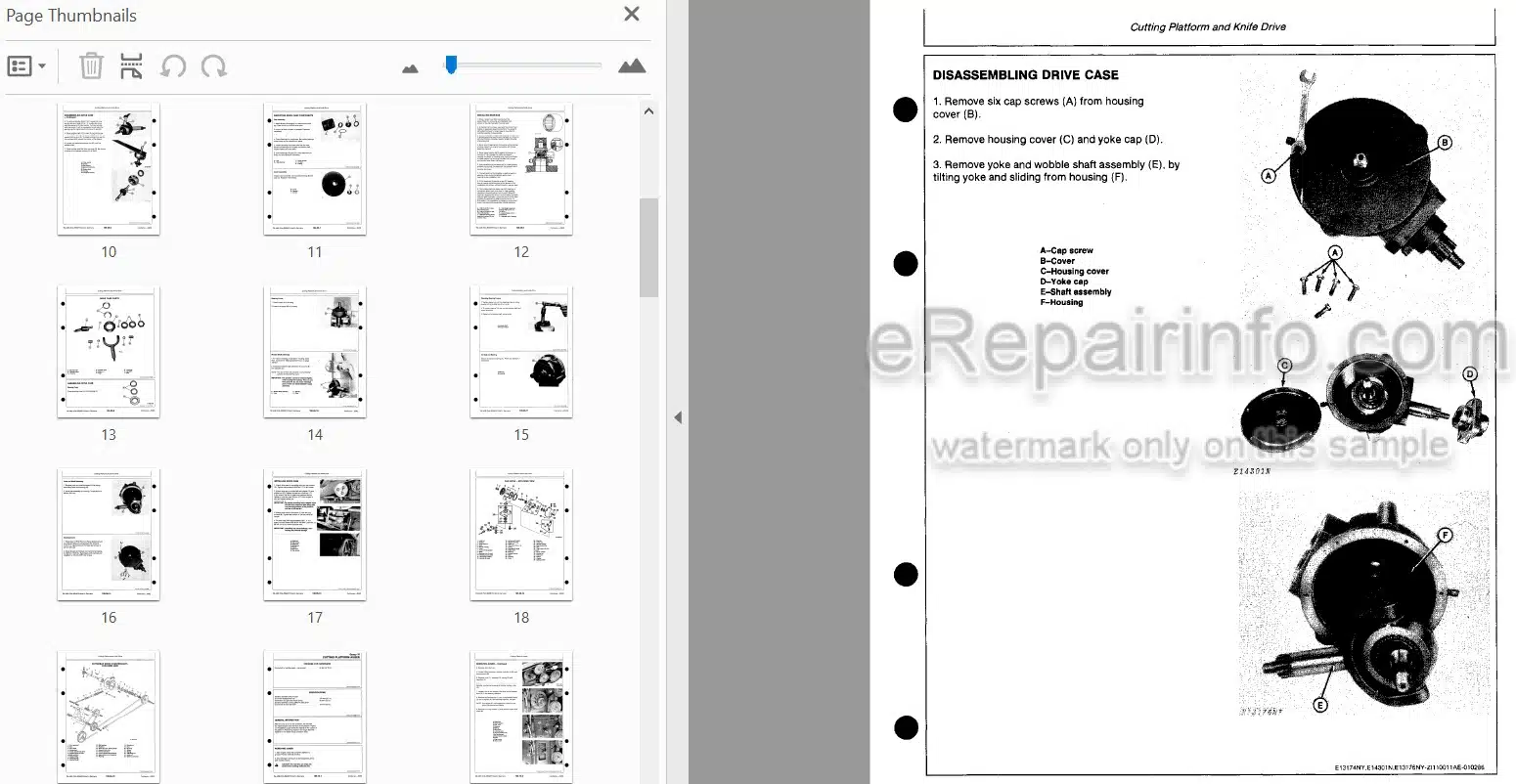 Photo 3 - John Deere 483 To 820 Technical Service Manual Cutting Platform And Corn Head TM4468