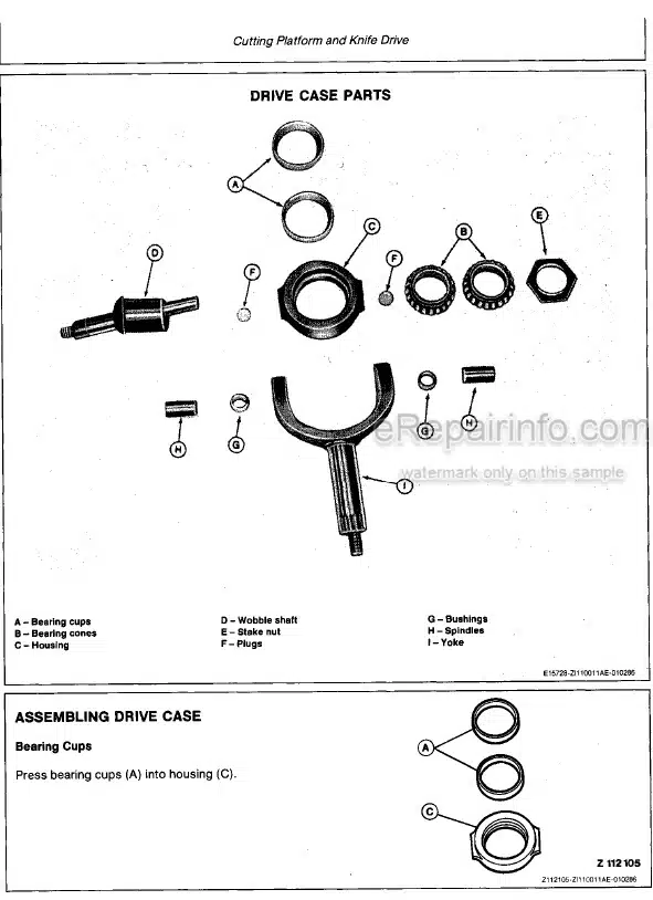 Photo 4 - John Deere 483 To 820 Technical Service Manual Cutting Platform And Corn Head TM4468