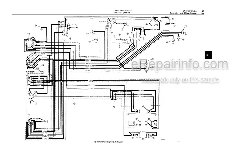 Photo 4 - John Deere 484 Technical Manual Cotton Stripper TM1153