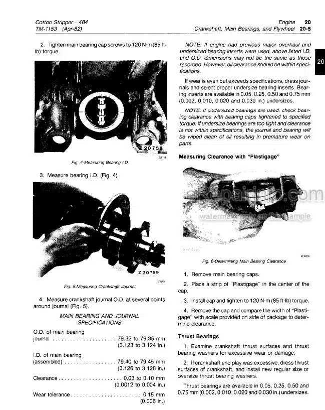 Photo 9 - John Deere 484 Technical Manual Cotton Stripper TM1153