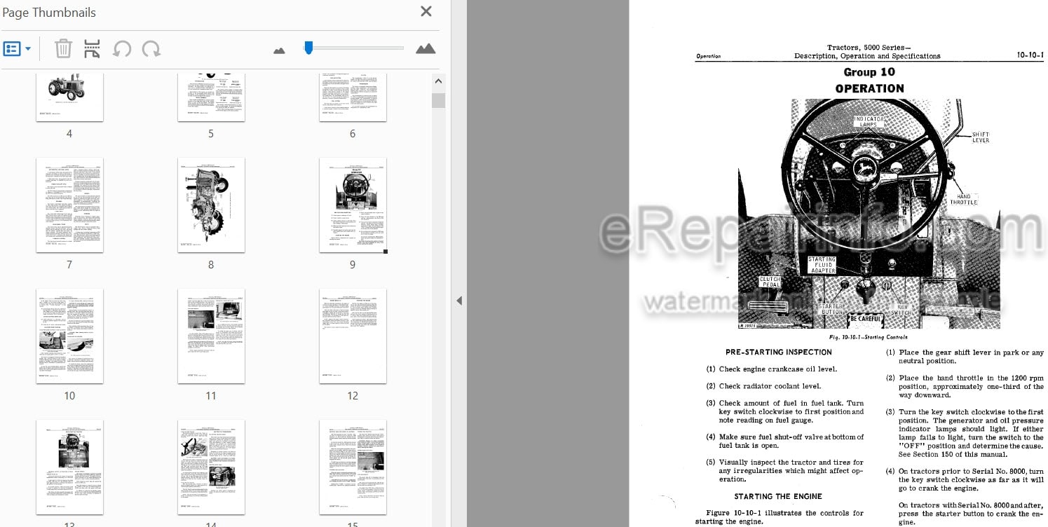 Photo 3 - John Deere 5000 Series 5020 Service Manual Tractor SM2040