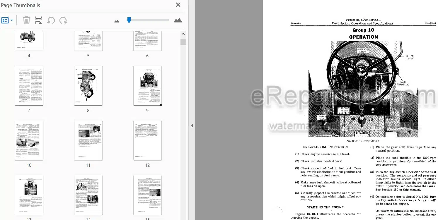 Photo 3 - John Deere 5000 Series 5020 Service Manual Tractor SM2040