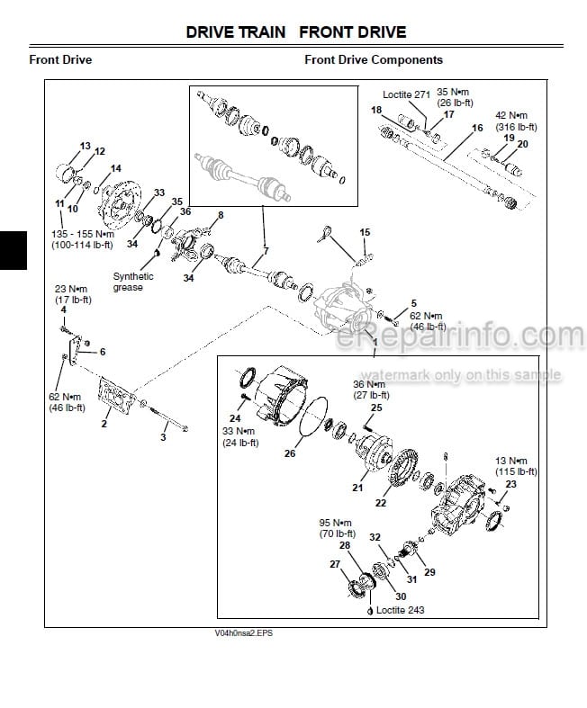 Photo 5 - John Deere 500 500EX 500EXT Technical Repair Manual Buck Utility ATV TM2153