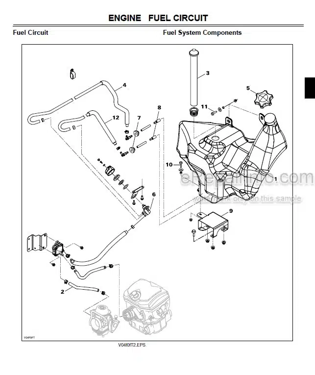 Photo 3 - John Deere 500 650 650EX Technical Repair Manual Trail Buck Utility ATV TM2160