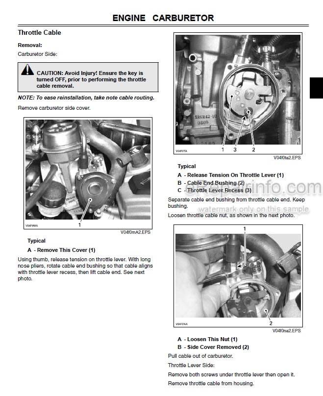 Photo 3 - John Deere 500 650 650EX Technical Repair Manual Trail Buck Utility ATV TM2160