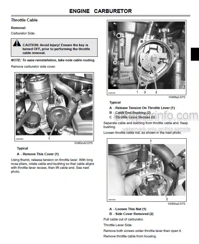 Photo 3 - John Deere 500 650 650EX Technical Repair Manual Trail Buck Utility ATV TM2160