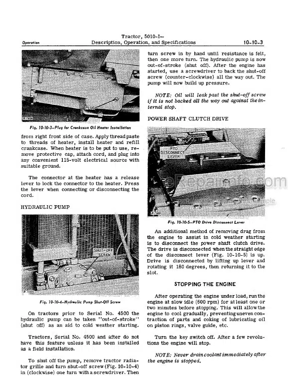 Photo 6 - John Deere 5020 Technical Repair Manual Tractor TM1022