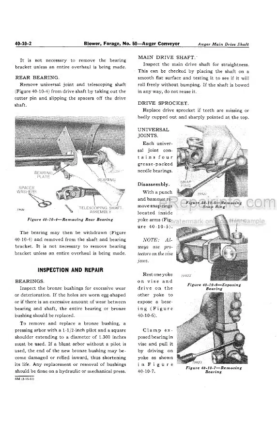 Photo 6 - John Deere 400 Series To 680 Technical Repair Manual Tillage Equipment TM1495