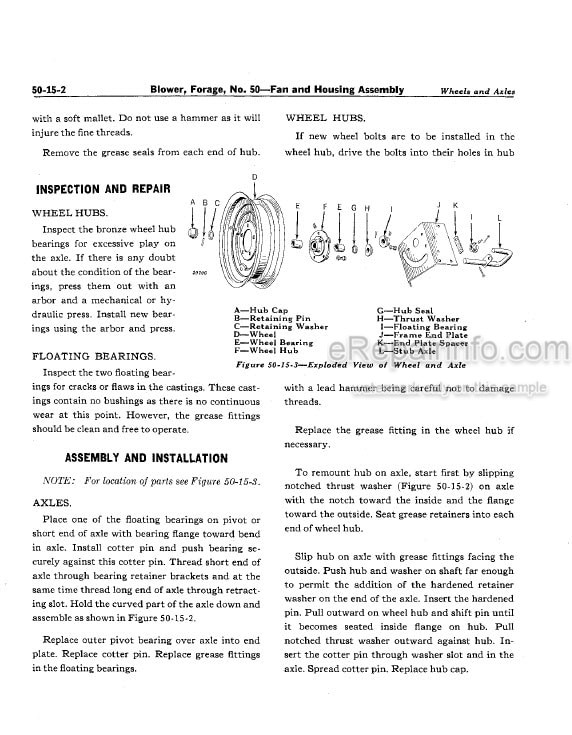 Photo 4 - John Deere 50 Service Manual Forage Blower SM2006