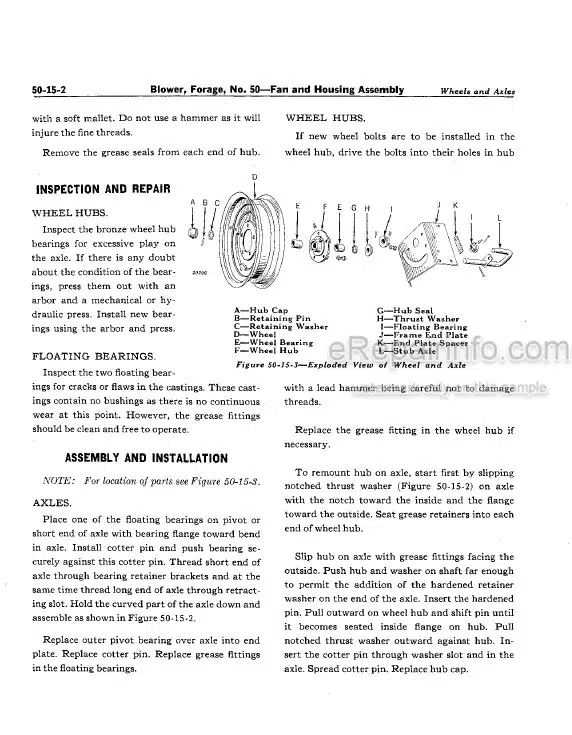 Photo 4 - John Deere 50 Service Manual Forage Blower SM2006