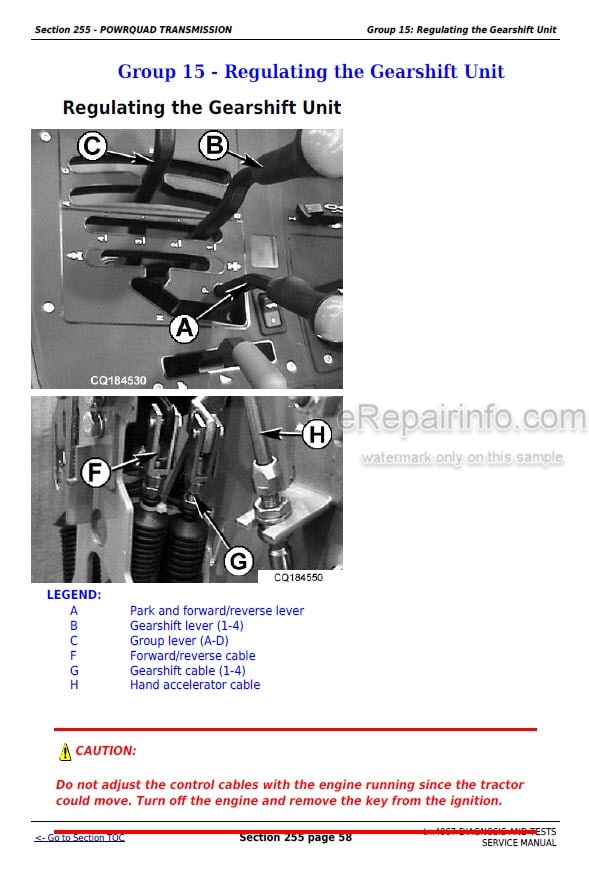 Photo 6 - John Deere 840 940 1040 1140 Technical Manual Tractor TM4353