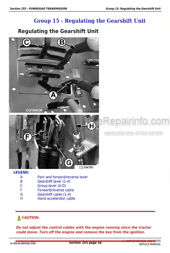 Photo 6 - John Deere 840 940 1040 1140 Technical Manual Tractor TM4353