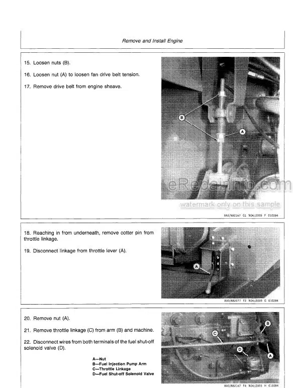 Photo 5 - John Deere 664 To 645A Technical Repair Manual Row Crop Header And Windrow Pickup TM4530