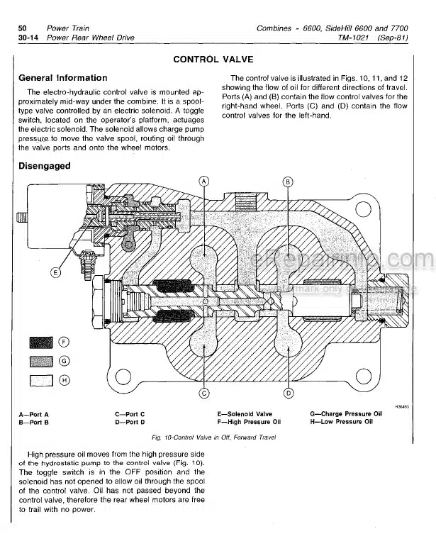 Photo 5 - John Deere 6600 7700 Side Hill Repair Technical Manual Combine TM1021