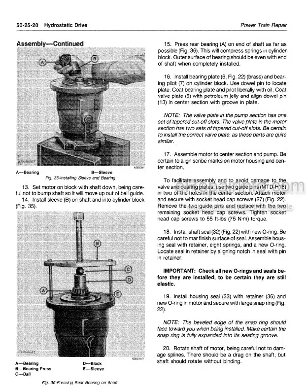 Photo 5 - John Deere 6620 7720 8820 Sidehill Repair Technical Manual Combine TM1202