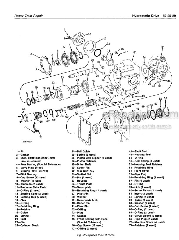 Photo 5 - John Deere 6620 7720 8820 Sidehill Repair Technical Manual Combine TM1202