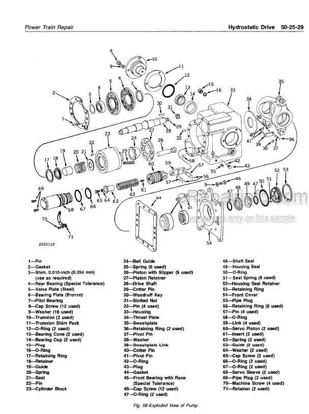 Photo 5 - John Deere 6620 7720 8820 Sidehill Repair Technical Manual Combine TM1202