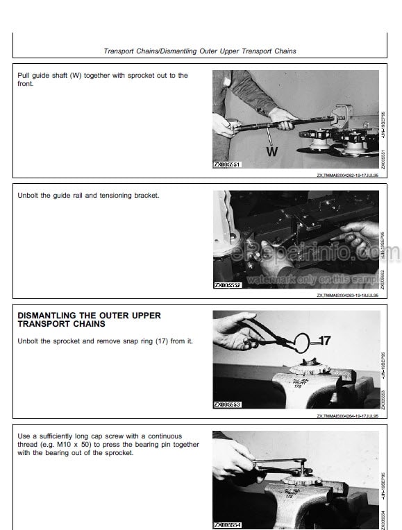 Photo 14 - John Deere 664 To 645A Technical Repair Manual Row Crop Header And Windrow Pickup TM4530