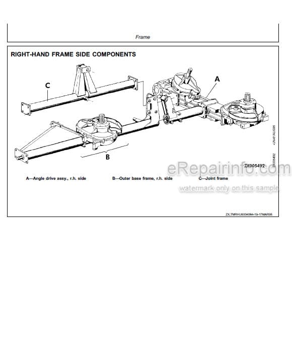 Photo 4 - John Deere 676 Technical Repair Manual Rotary Harvesting Unit TM4528