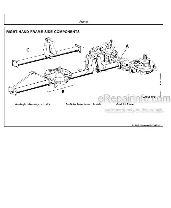 Photo 4 - John Deere 676 Technical Repair Manual Rotary Harvesting Unit TM4528